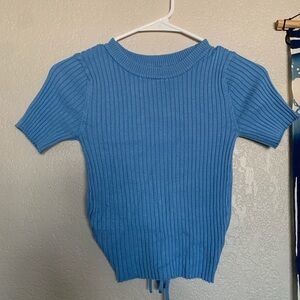 Ghanda Blue Open Back Top